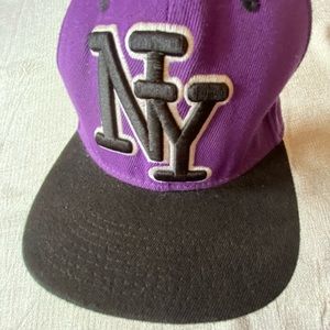 New York Purple/Black/White baseball cap